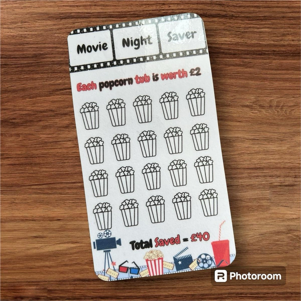 Movie night saving tracker & wallet (optional)
