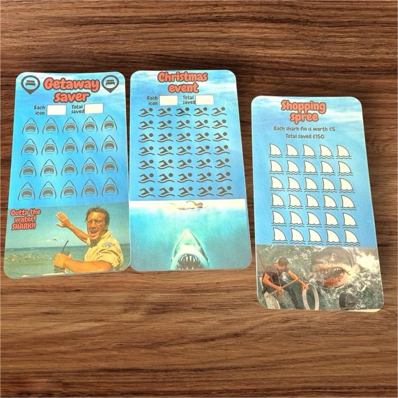 Jaws inspired saving challenge Trackers - prefect for the lover of jaws..