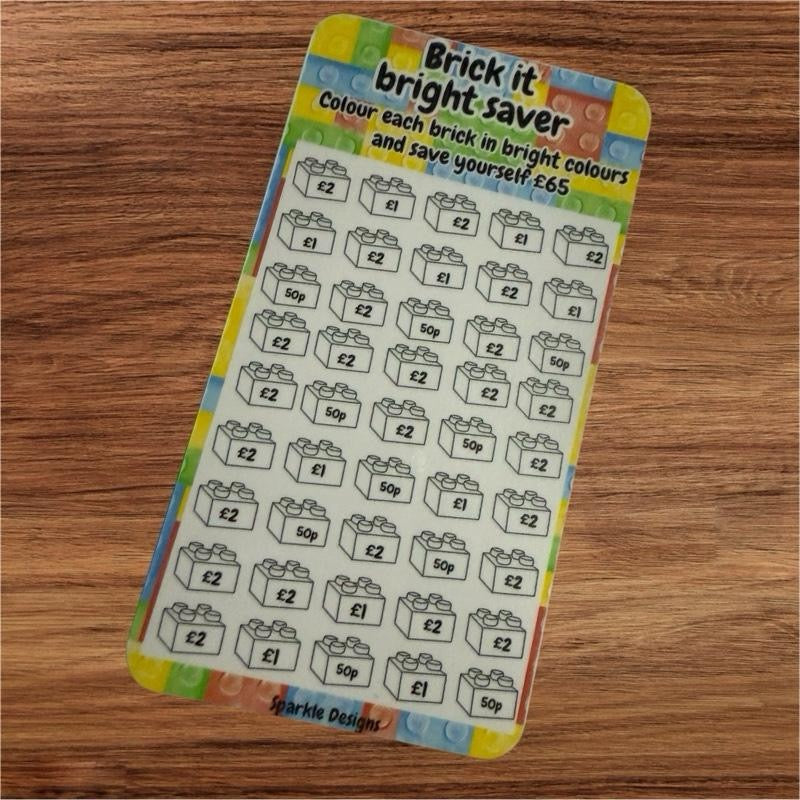 Brick it bright saver -saving challenge tracker -perfect for kids