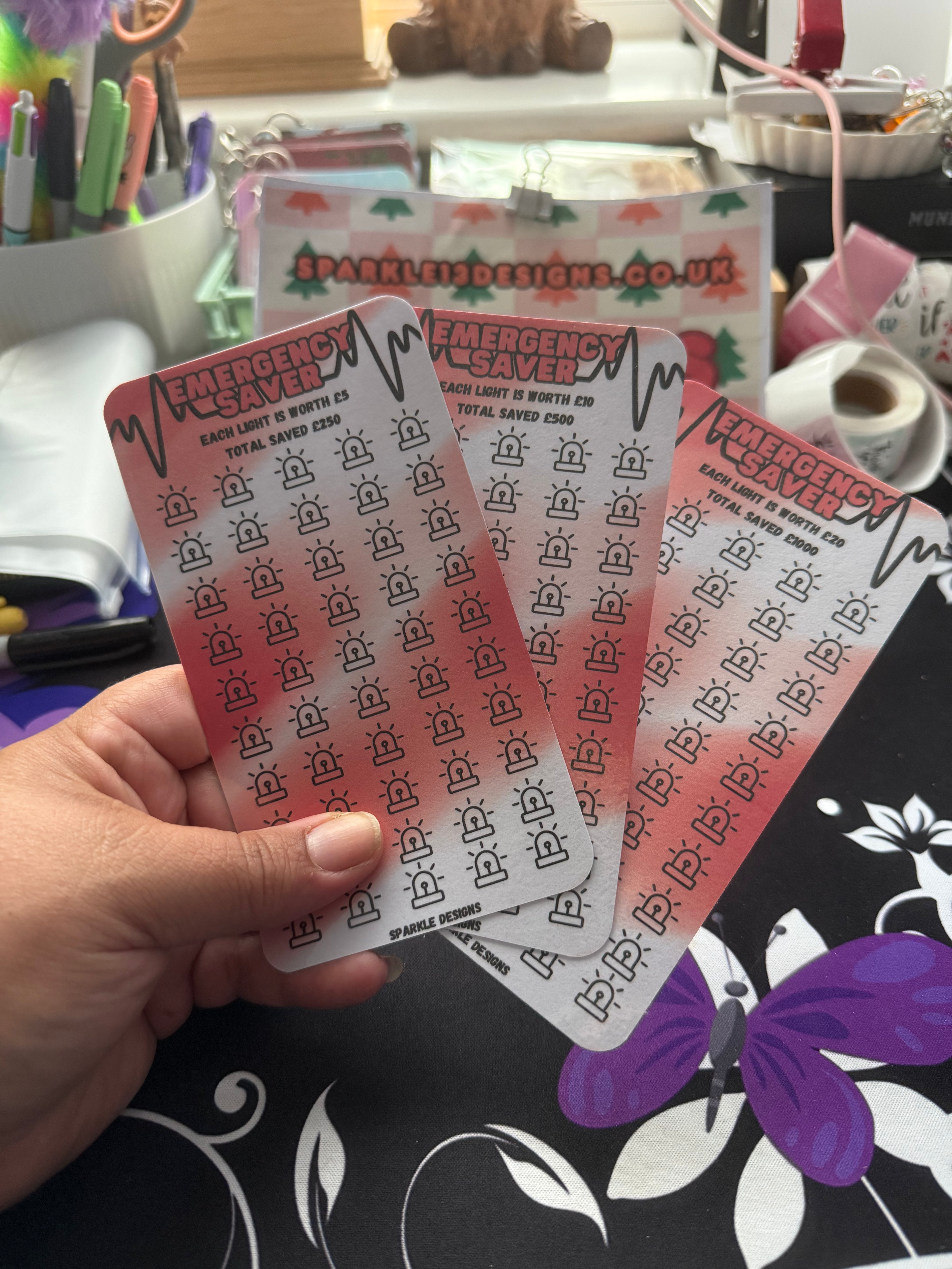Reusable A6 Emergency Savings Tracker | 4 Goals